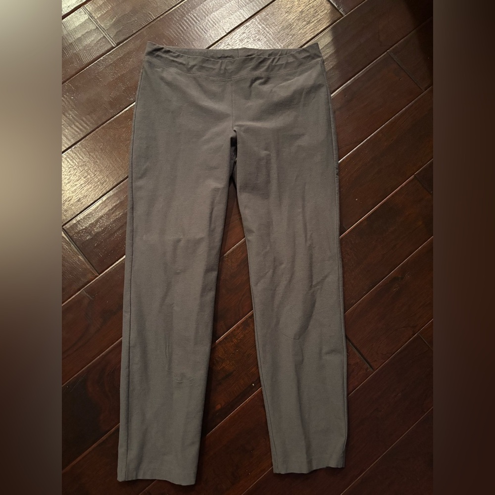 Eileen Fisher Washable Stretch Crepe Slim Knit Ankle Pant Size Small